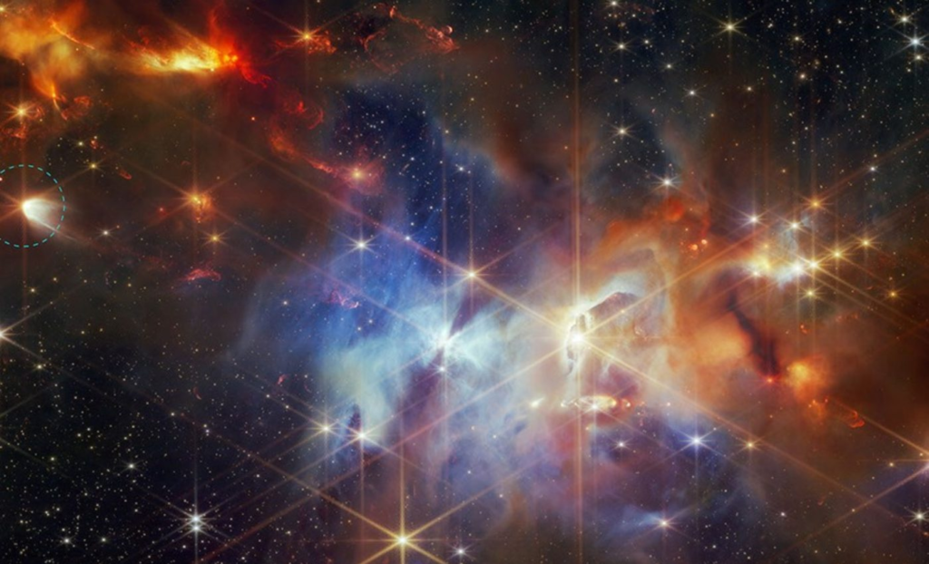 韦伯发现一颗年轻的恒星正在制造晶体并将其喷射到太空