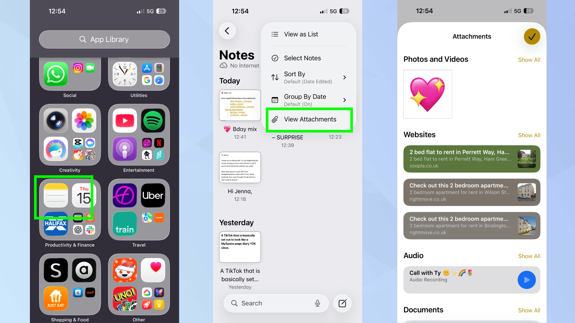 如何在 iPhone 的“备忘录”中查看附件