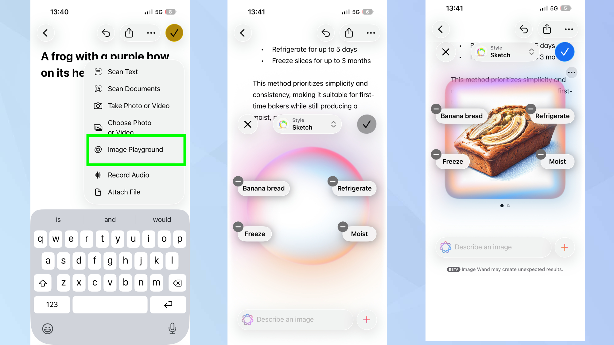 如何使用 Image Playground 将 iPhone 备忘录中的文本创建成图像
